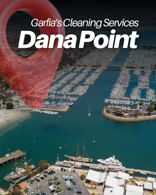 Dana Point California harbor and coastal cliffs aerial view