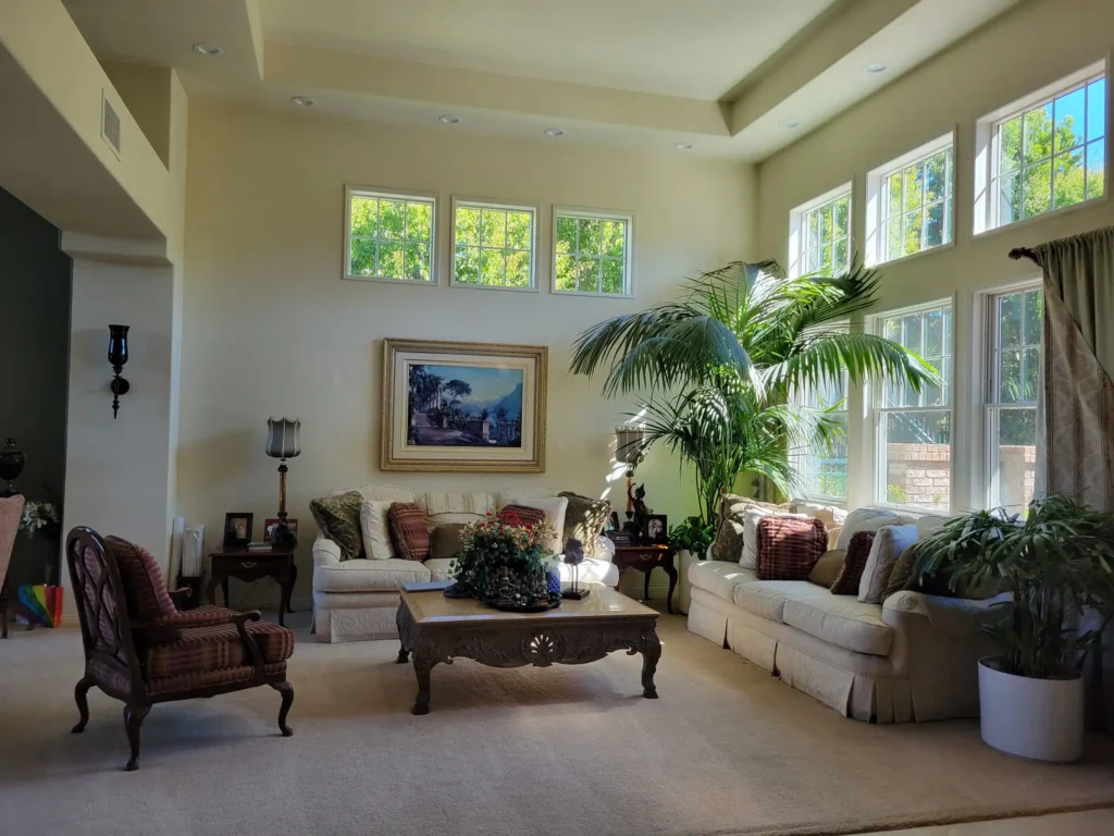 living room clean after Garfias cleaning services