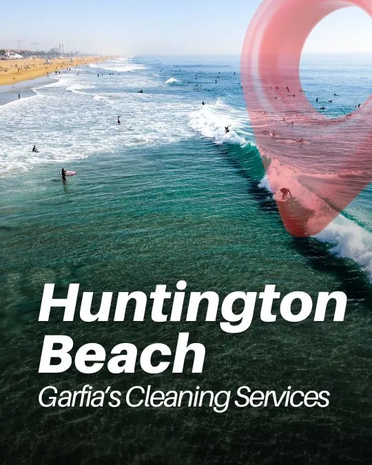 Huntington Beach California pier and Pacific Coast aerial view