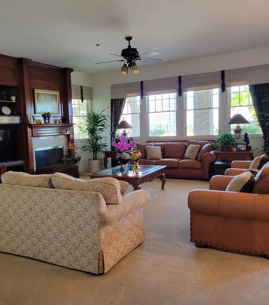 Detailed deep cleaning of baseboards and surfaces in Orange County home