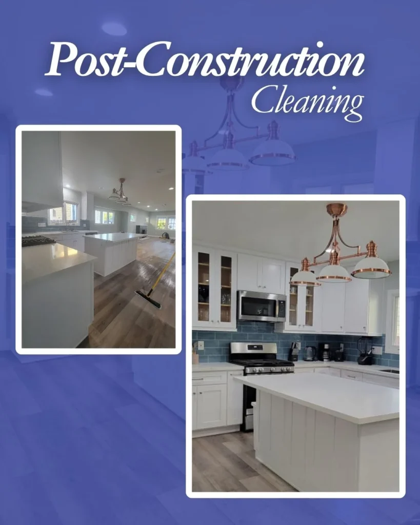 Post-construction cleaning detail work in Orange County