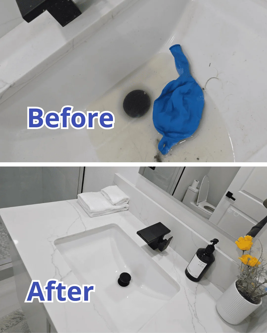 Before and after house cleaning result in Orange County