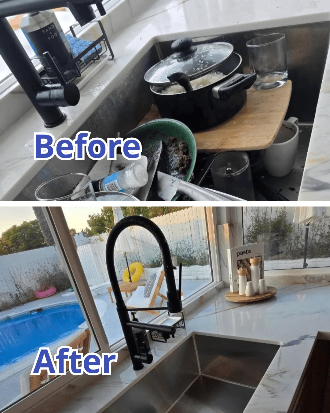 Before and after house cleaning result in Orange County