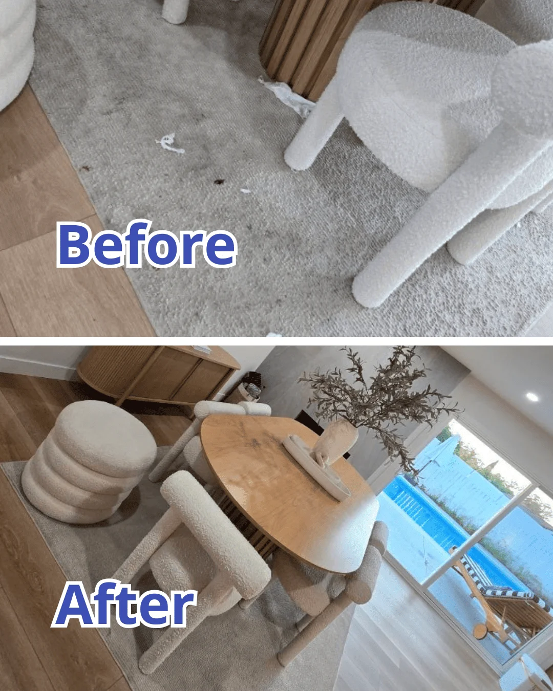 Before and after house cleaning result in Orange County