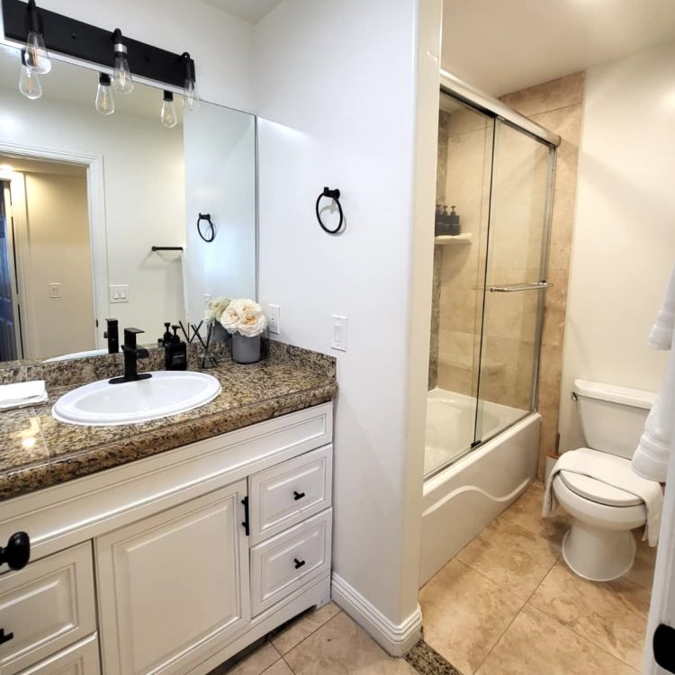Bathroom cleaning in Dana Point after the crew visit the house